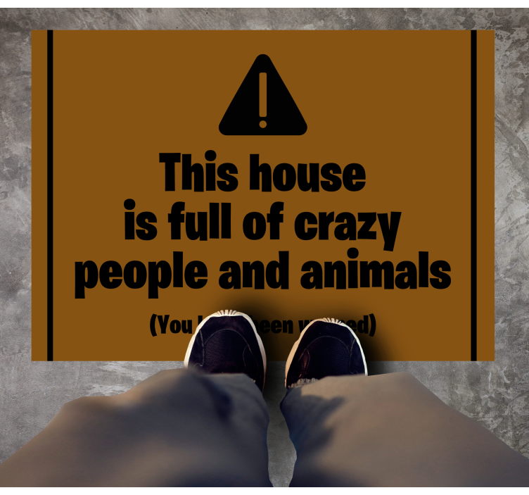 Crazy house with crazy pets modern rug - TenStickers