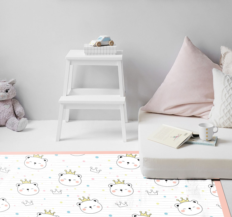 Crowned Animal Characters vinyl rug - TenStickers