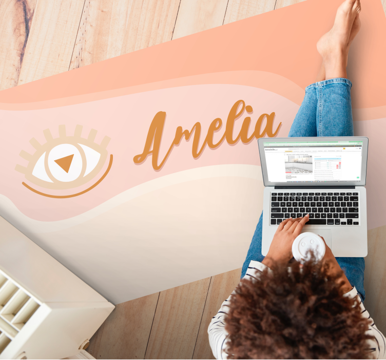 Custom Eye Name Design custom floor mat - TenStickers