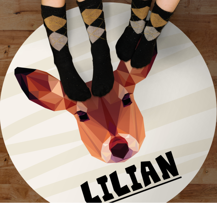 Customizable Deer custom vinyl rug - TenStickers