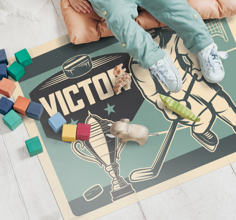 Customizable Sports Graphic custom vinyl rug - TenStickers