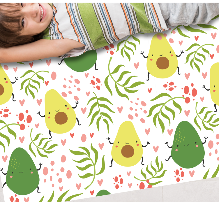 Cute Avocado Pattern vinyl rug - TenStickers