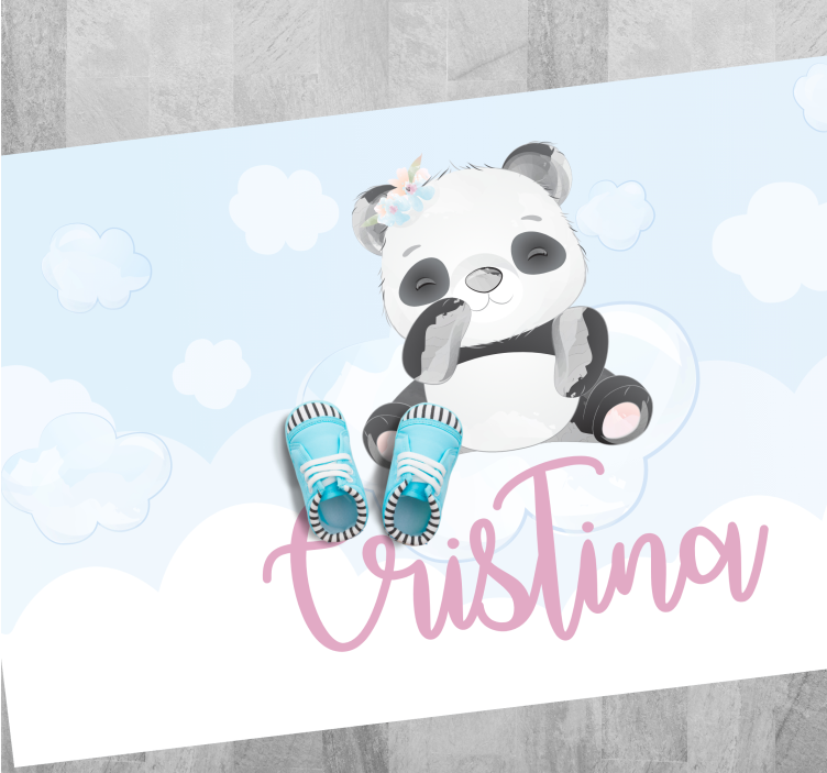 Cute panda for girl  baby play mat - TenStickers