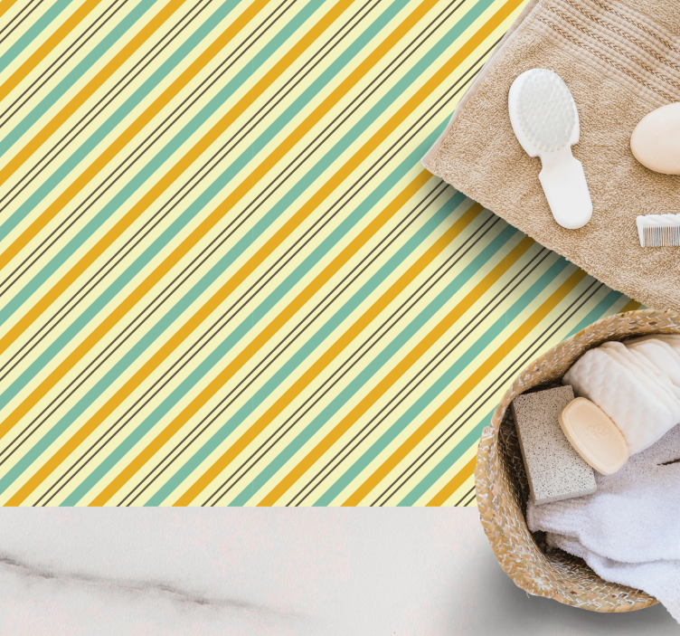 Diagonal Striped Pattern stripes vinyl rug - TenStickers