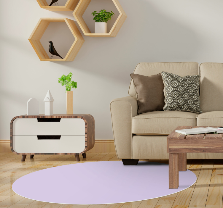 Digital lavender colour modern rug - TenStickers
