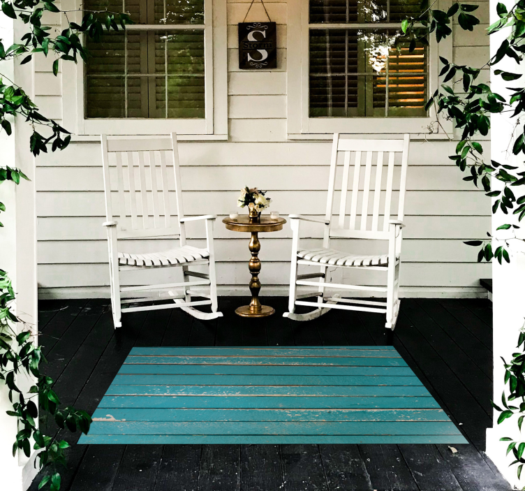 Distressed Plank wood vinyl rug - TenStickers