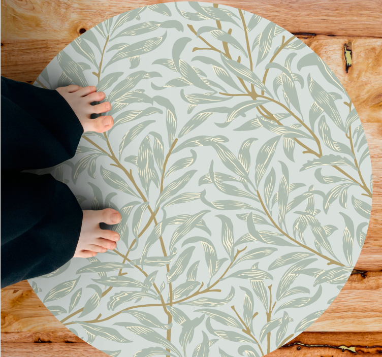 Drawn Branches pattern nature vinyl rug - TenStickers