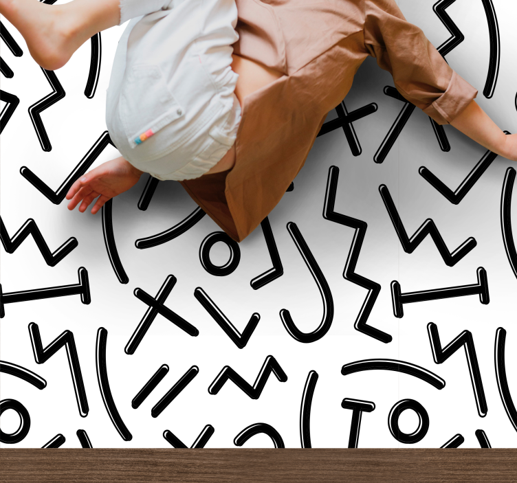 Dynamic Abstract Lines vinyl rug - TenStickers