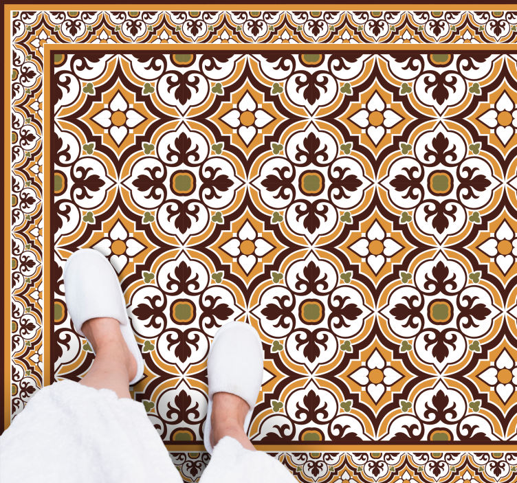 Elaborate Mosaic Arrangement tile vinyl rug - TenStickers