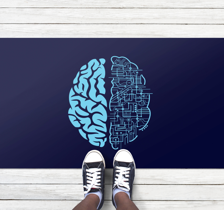 Electric Brain modern rug - TenStickers