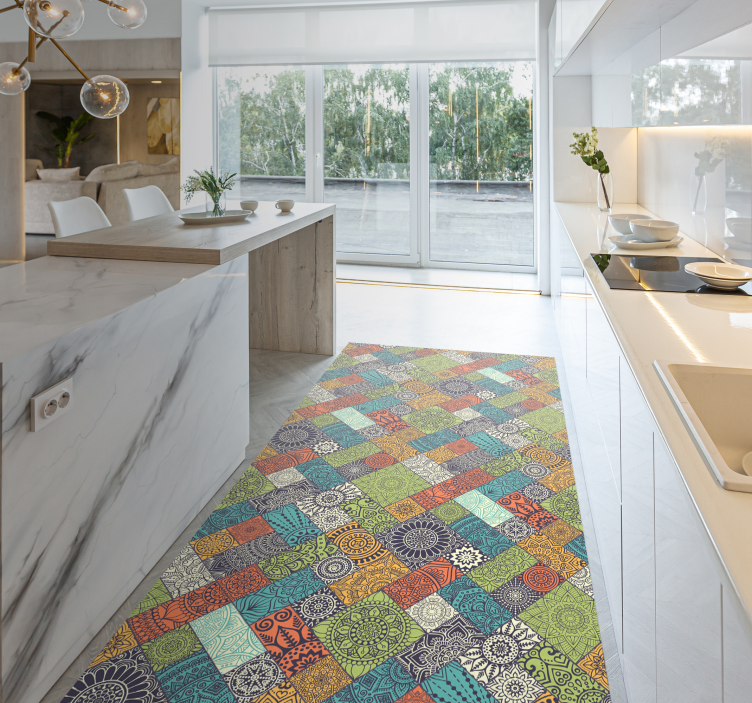 ethnic mandala pattern tiles kitchen tiles - TenStickers