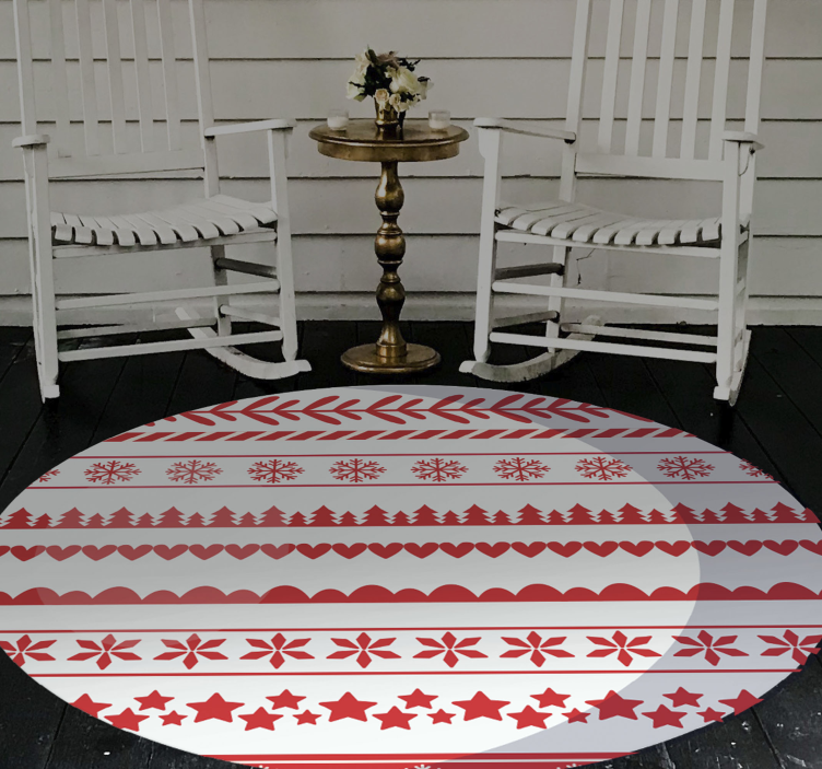 Festive Seasonal Motif christmas vinyl rug - TenStickers