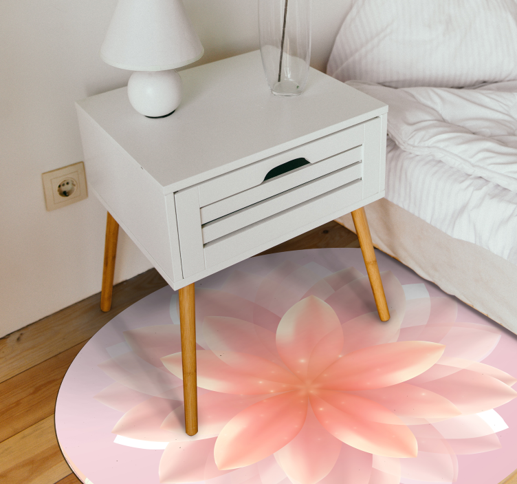 Floral Centerpiece flower vinyl rug - TenStickers