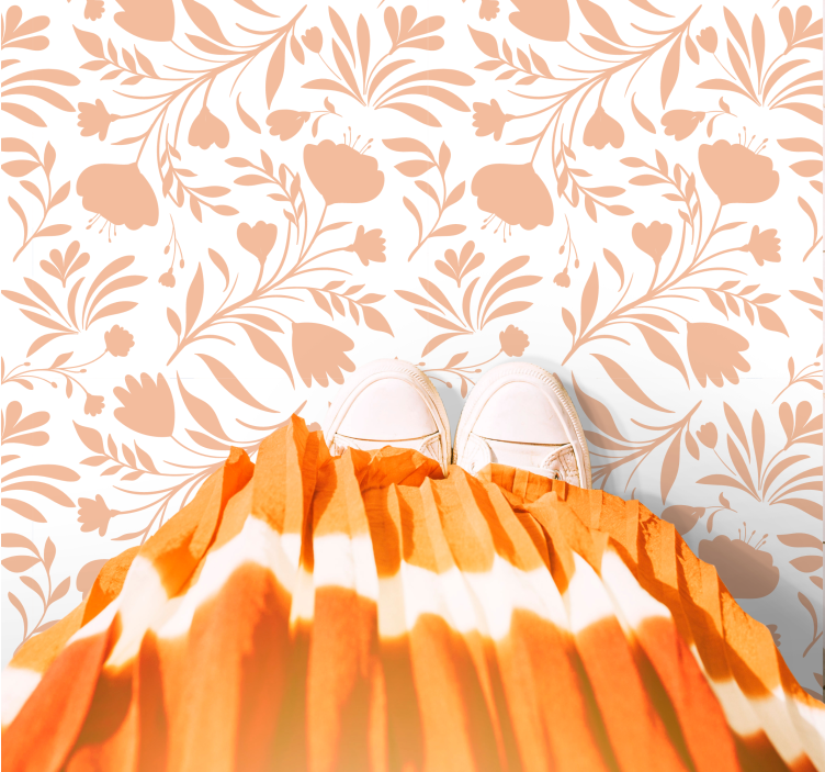 Floral Patterned floral vinyl rug - TenStickers