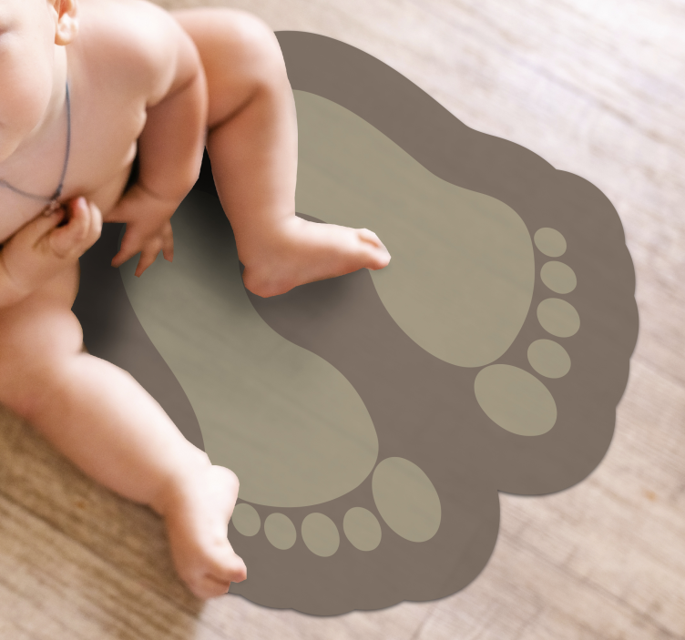 Footprint Contours nursery vinyl rug - TenStickers