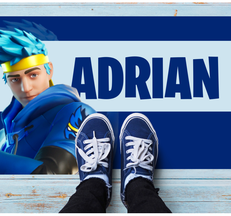 GAMING CHARACTER PERSONALIZATION custom vinyl rug - TenStickers