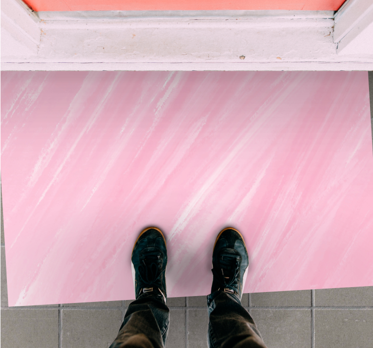 Gentle Rose Marble pink vinyl rug - TenStickers