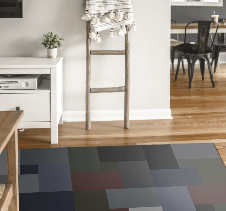 Geometric Blocks geometric vinyl rug - TenStickers