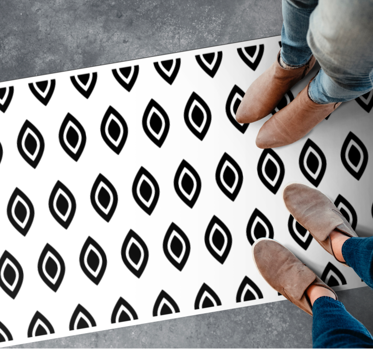 Geometric Eye Motif modern vinyl rug - TenStickers