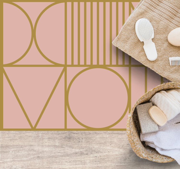 Geometric Figures minimalist vinyl rug - TenStickers