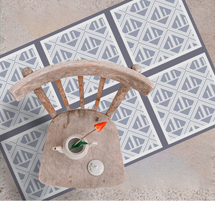 Geometric Pattern Array geometric vinyl rug - TenStickers