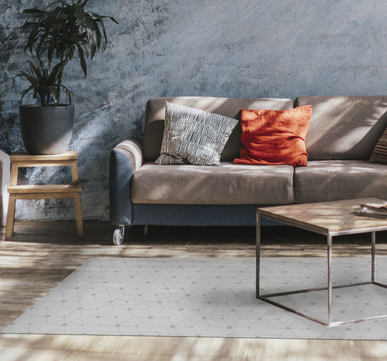 Geometric Tiled Pattern tile vinyl rug - TenStickers