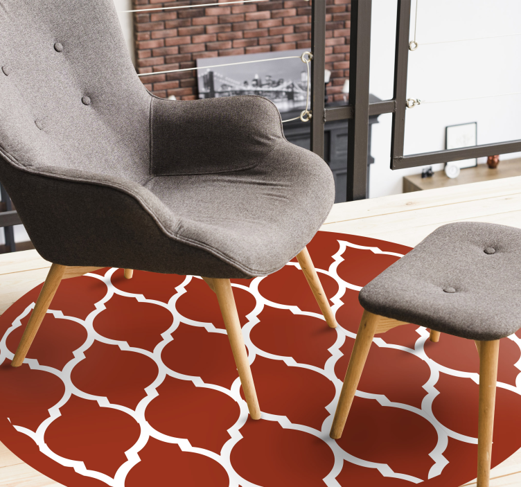 Geometric Trellis geometric vinyl rug - TenStickers