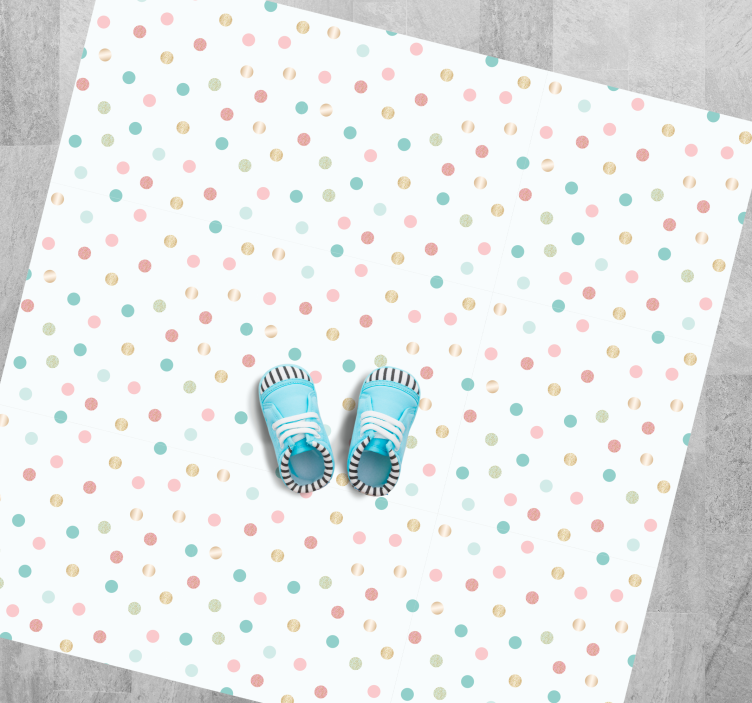 Glitter confetti polka dot  geometric rugs - TenStickers