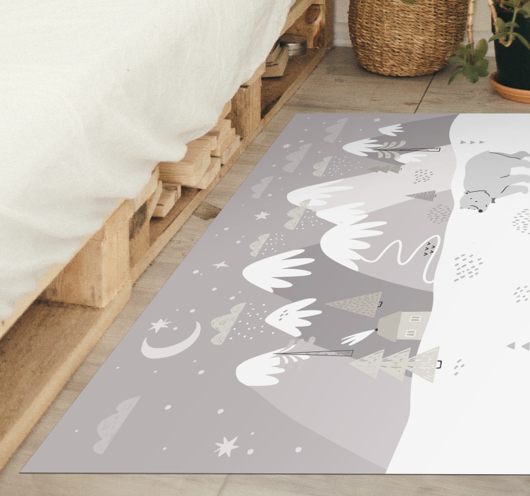 Gray nordic mountains baby play mat - TenStickers