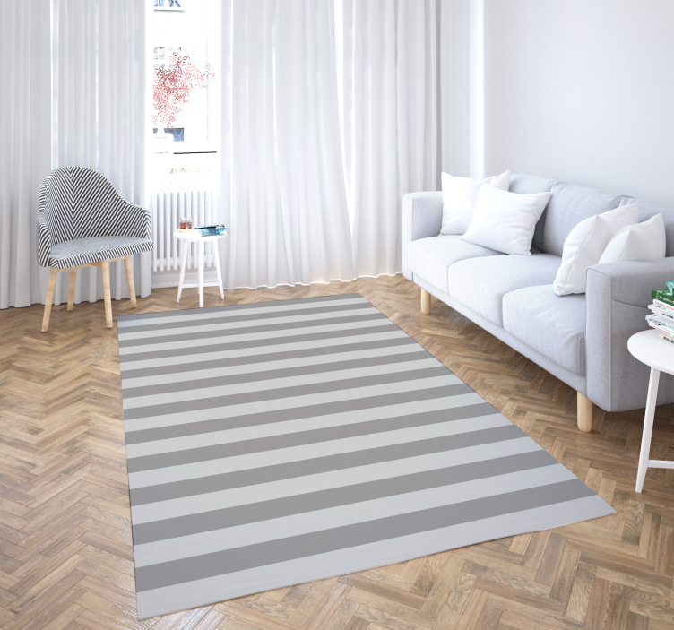 Grey Elegance Game stripes vinyl rug - TenStickers