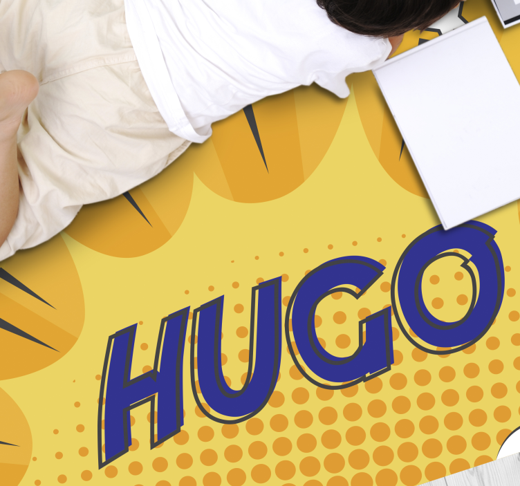 Bespoke heroic sunburst custom vinyl rug - TenStickers