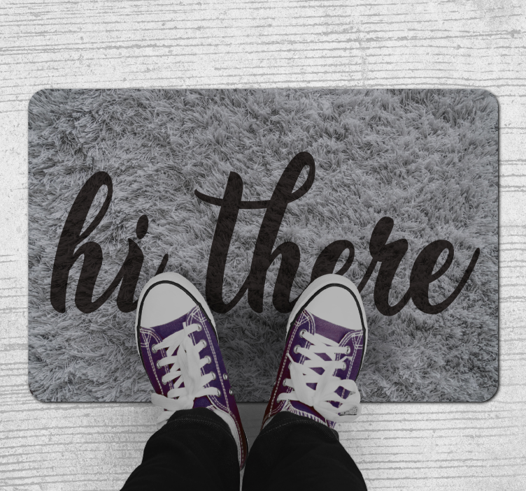 Hi There Decor custom vinyl rug - TenStickers