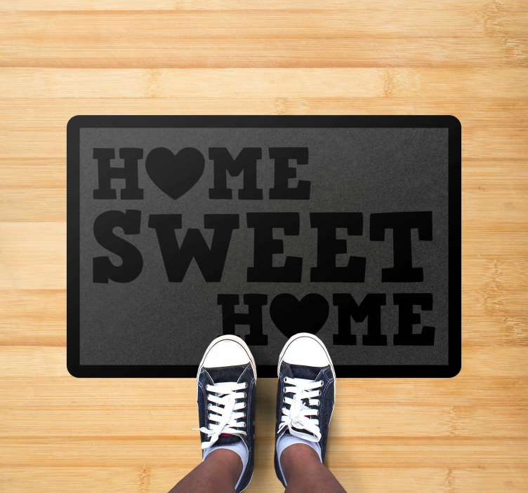 Home Sweet Home custom vinyl rug - TenStickers