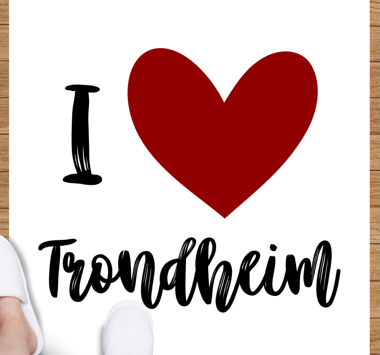 I love Trondheim nordic vinyl rug - TenStickers