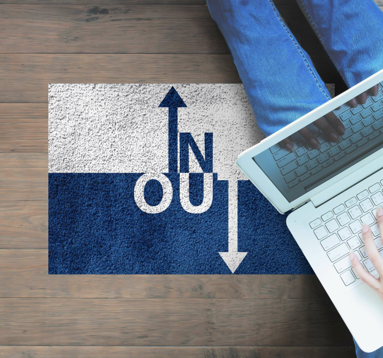 In and Out custom vinyl rug - TenStickers