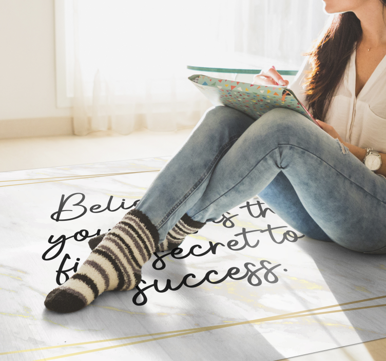 Inspirational Quote custom vinyl rug - TenStickers