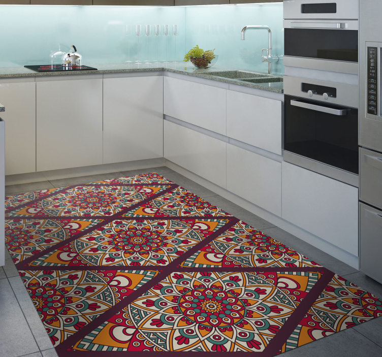 Kitchen caucasian style kitchen floor tiles - TenStickers