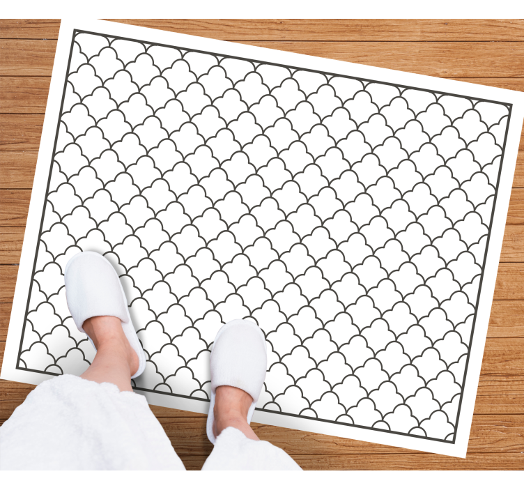 Lattice Pattern Overlay geometric vinyl rug - TenStickers