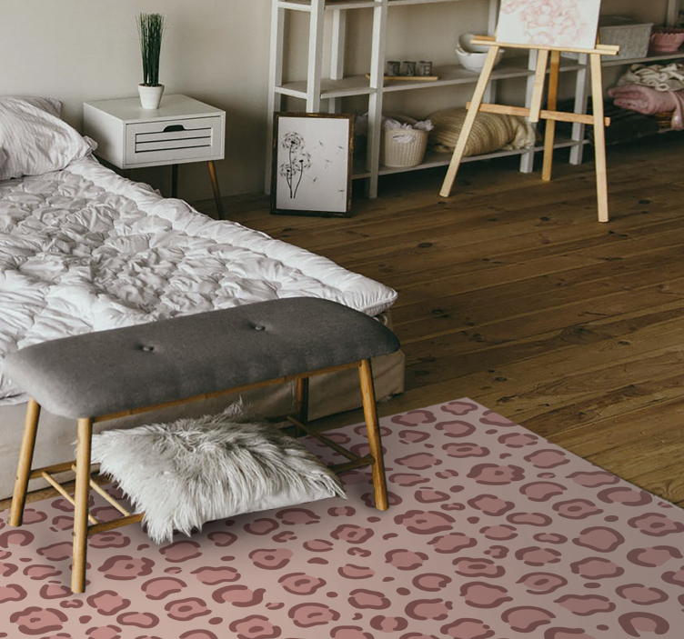 Leopard Dots animal print vinyl rug - TenStickers