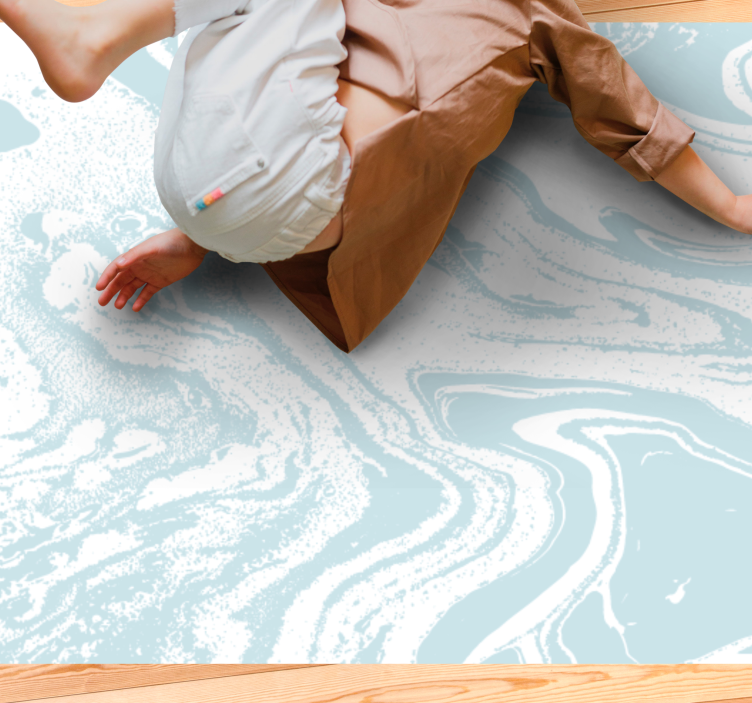 Light blue marble look texture carpet - TenStickers