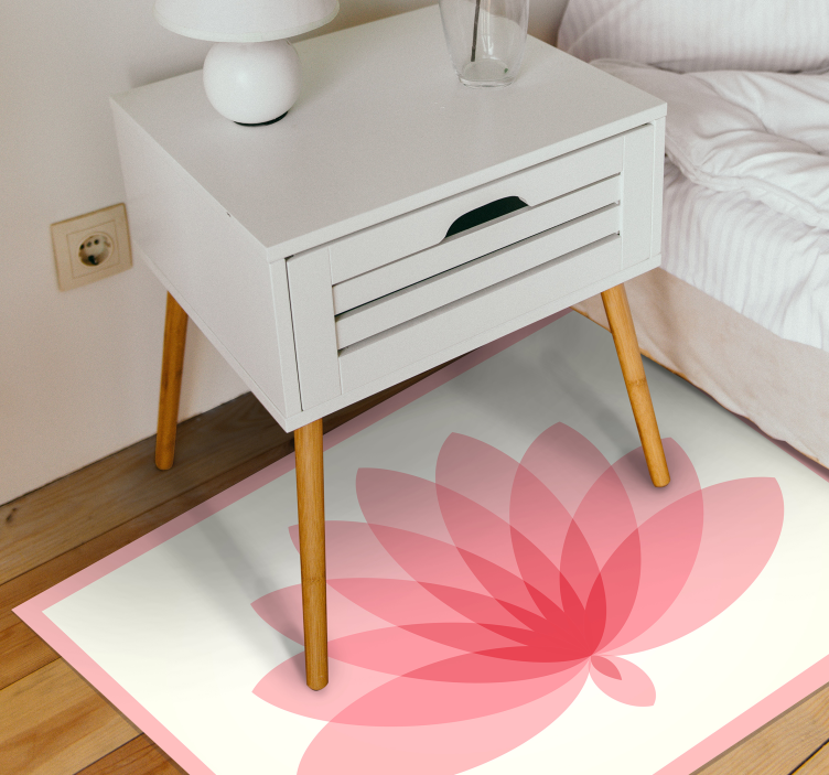 Lotus single flower vinyl rug - TenStickers