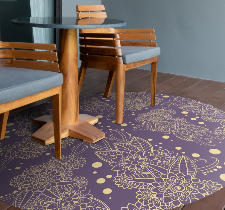 Mandala Motif Elegance mandala vinyl rug - TenStickers