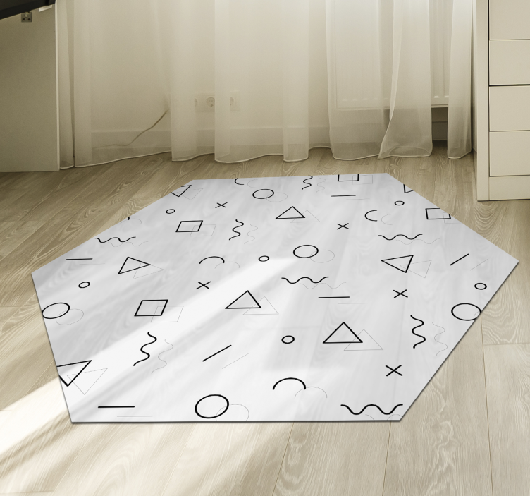 Memphis style minimalist vinyl carpet - TenStickers