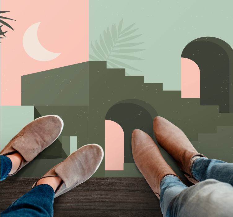 Minimalist Abstract Scenery minimalist vinyl rug - TenStickers