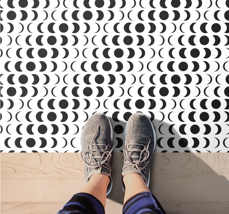 Minimalistic moon pattern minimal rug - TenStickers