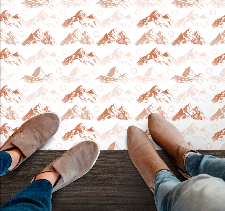 Mountain Pattern nature vinyl rug - TenStickers