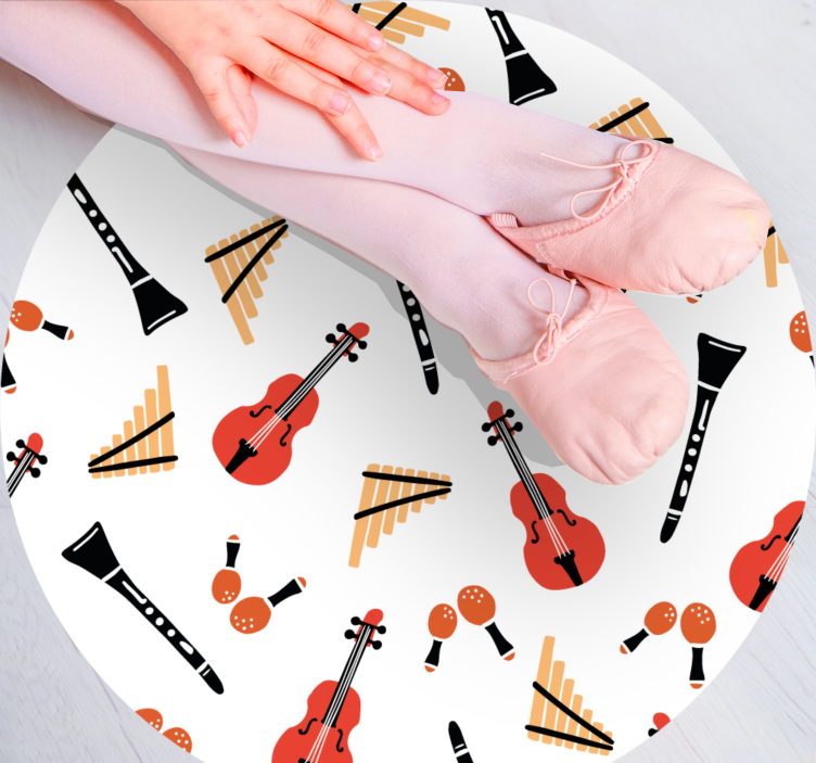 Musical Instrument Concept vinyl rug - TenStickers