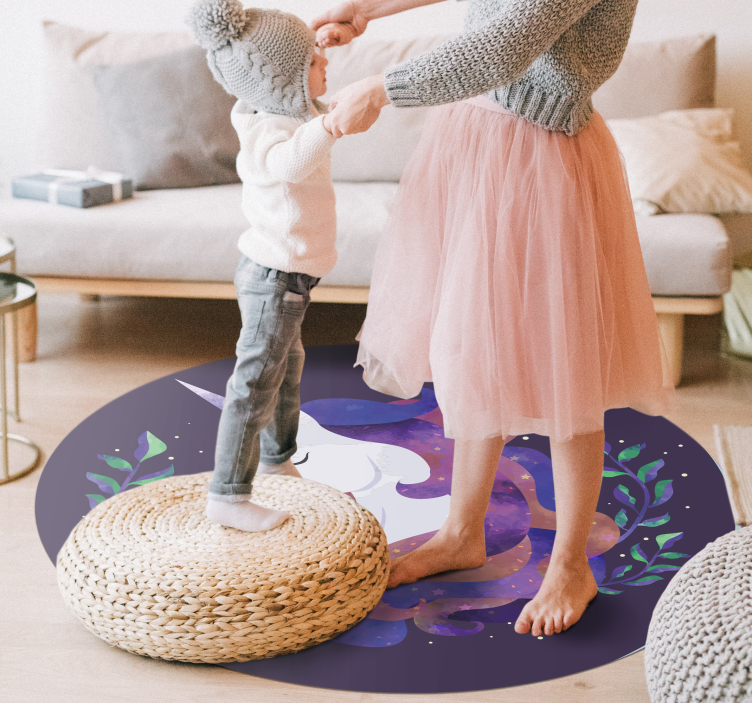 Mystical Unicorn vinyl rug - TenStickers