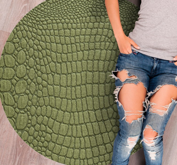 Natural crocodile skin animal print vinyl rug - TenStickers