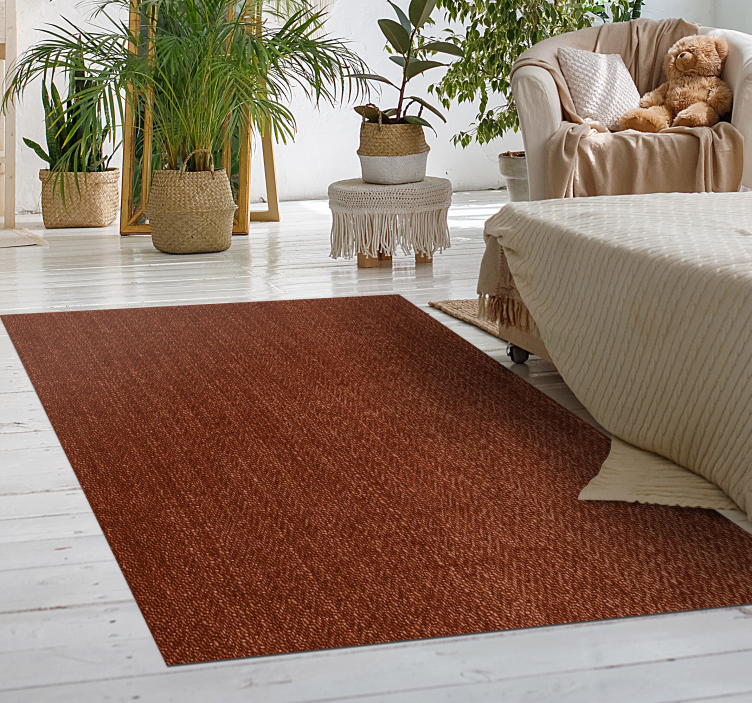 Natural fiber vinyl bedroom rug - TenStickers